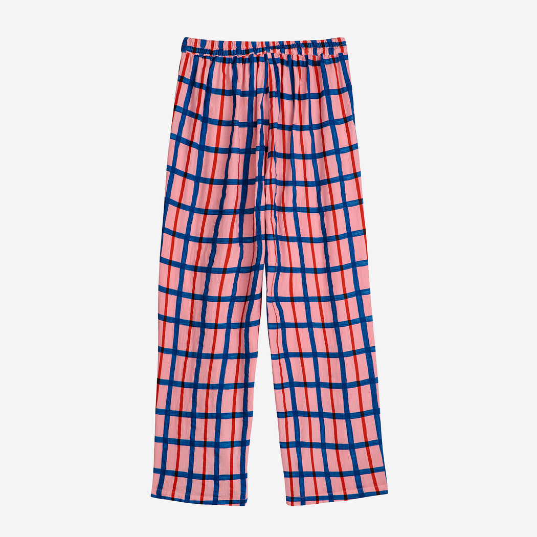 Bobo Choses Pink and Blue Checked Trousers