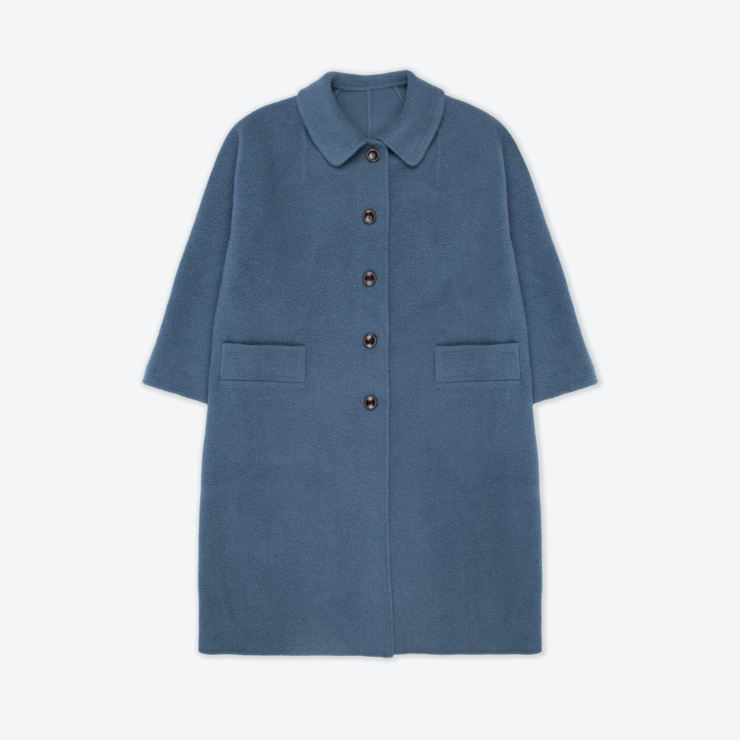 Lowie Sky Blue Double Faced Wool Coat