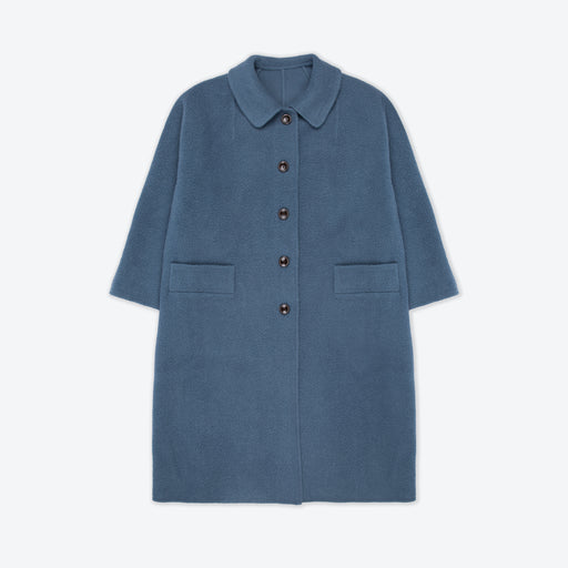 Lowie Sky Blue Double Faced Wool Coat