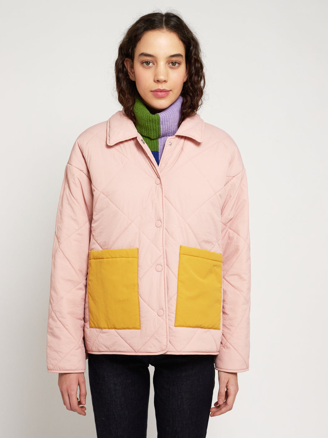 Bobo Choses Pink Colourblock Padded Jacket