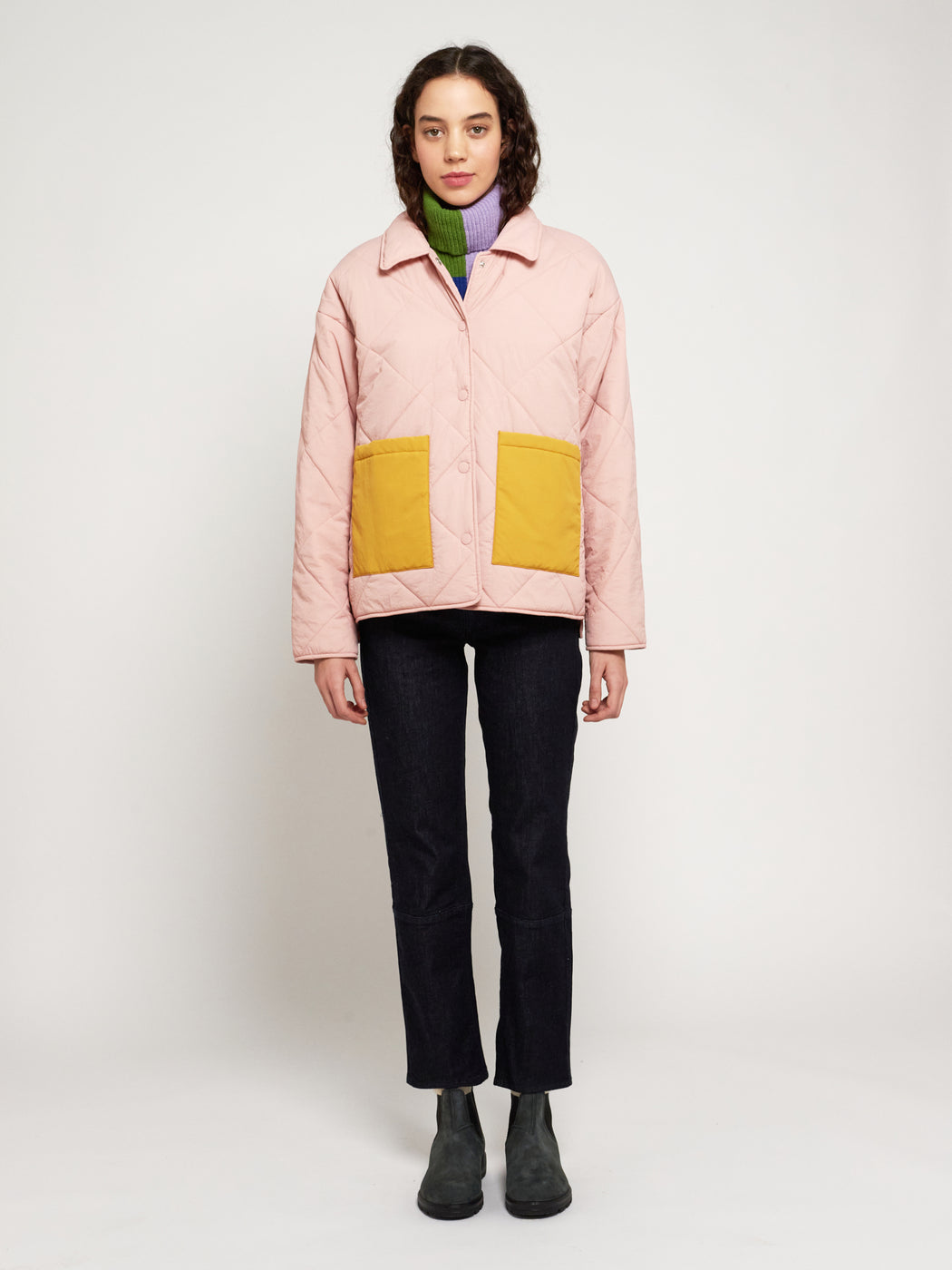 Bobo Choses Pink Colourblock Padded Jacket