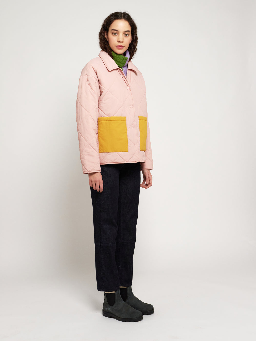 Bobo Choses Pink Colourblock Padded Jacket