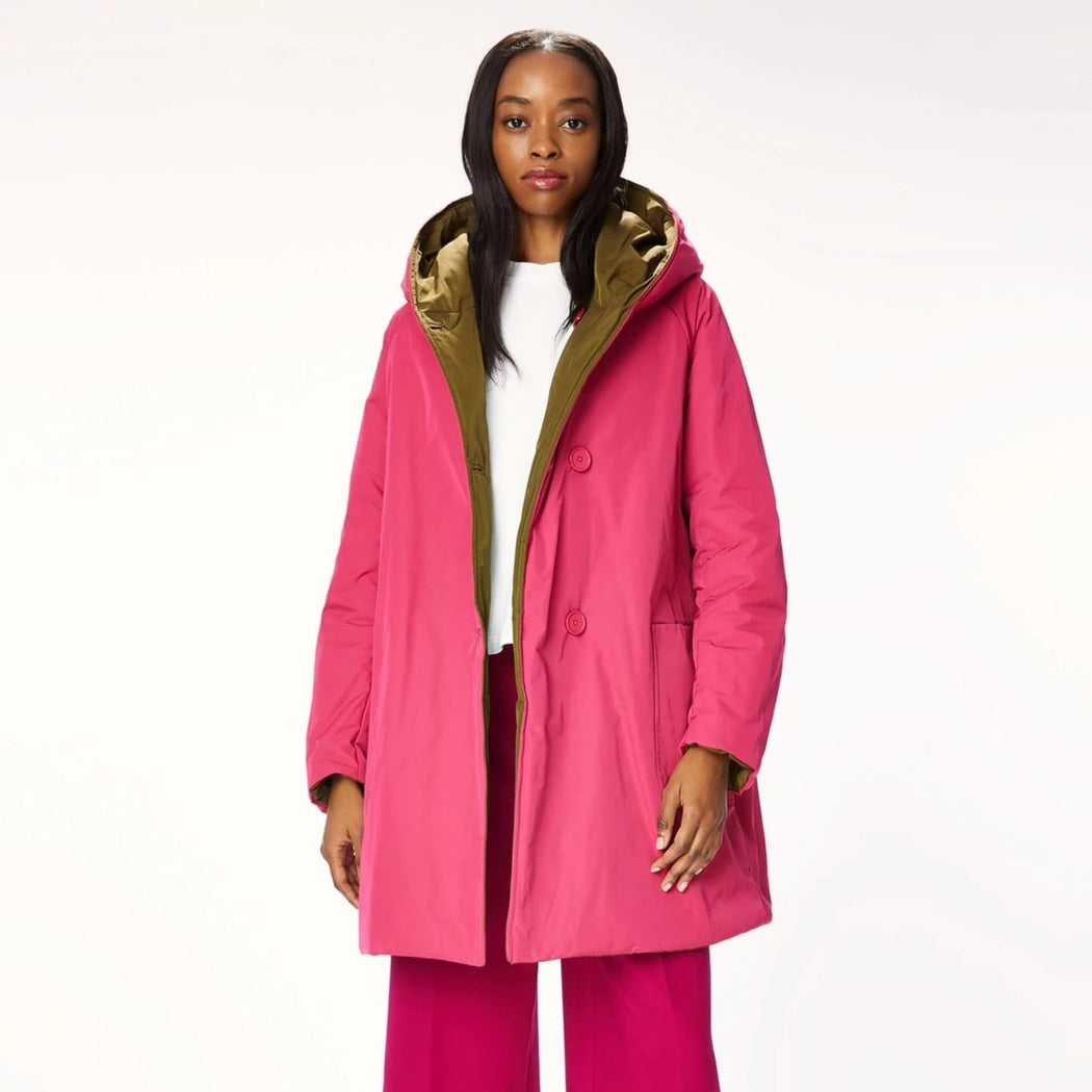 OOF 9410 Reversible Fuscia/Green Coat