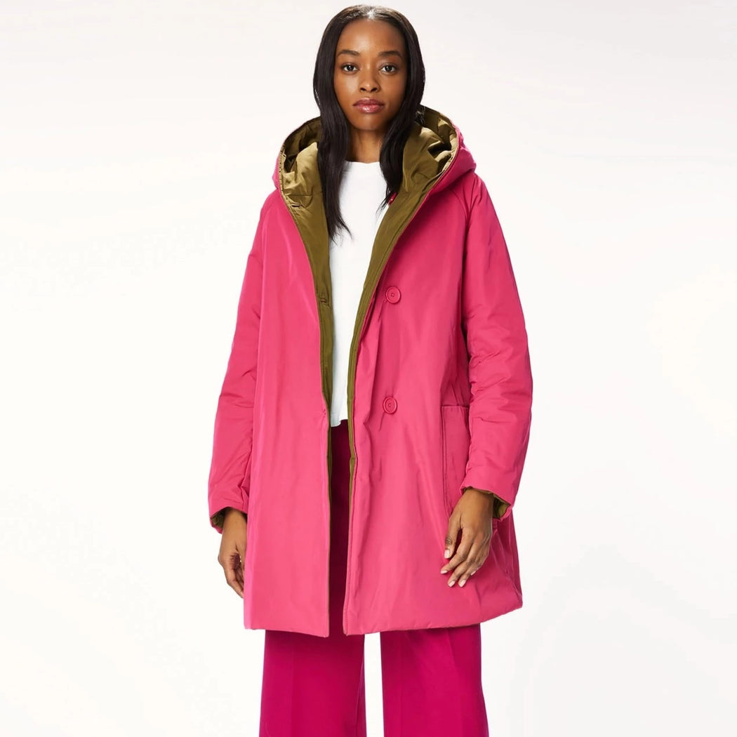 OOF 9410 Reversible Fuscia/Green Coat