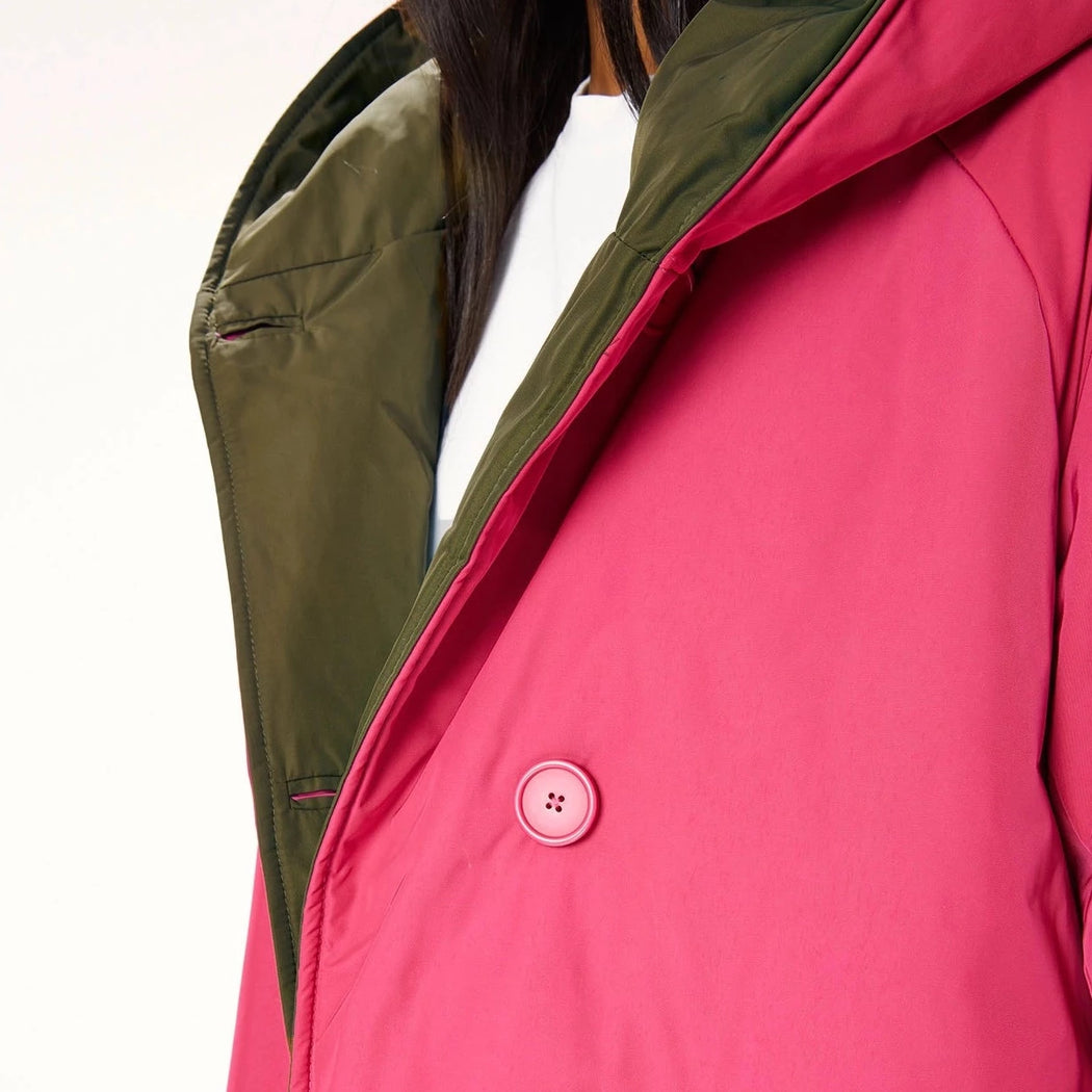 OOF 9410 Reversible Fuscia/Green Coat