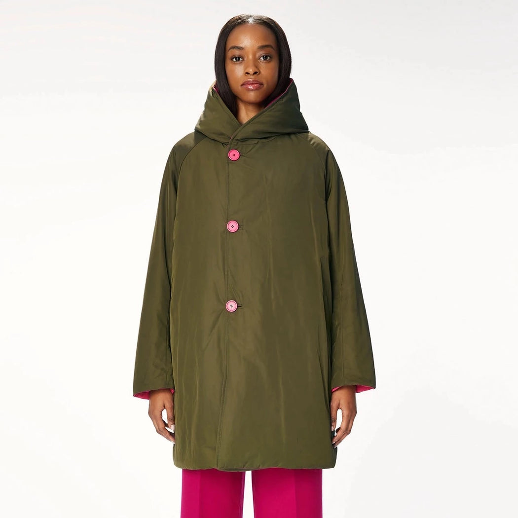 OOF 9410 Reversible Fuscia/Green Coat
