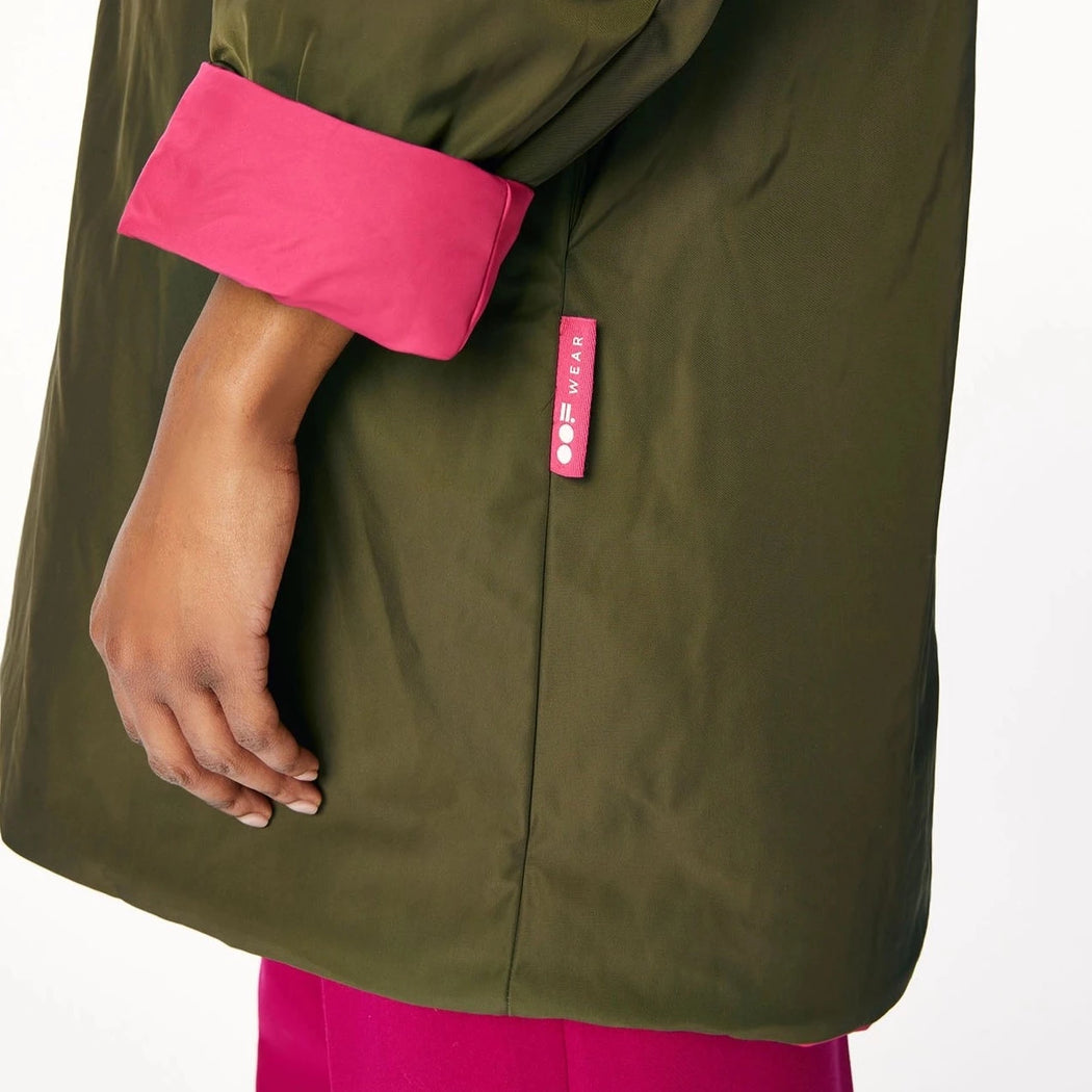 OOF 9410 Reversible Fuscia/Green Coat