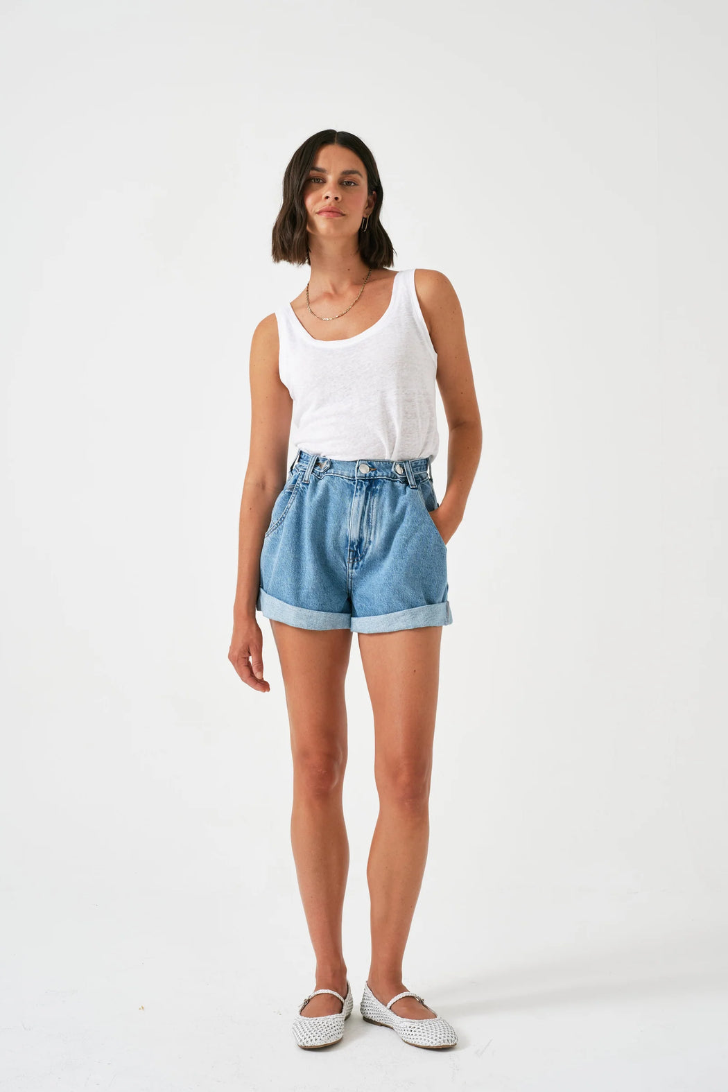 Seventy + Mochi Ali Denim Shorts