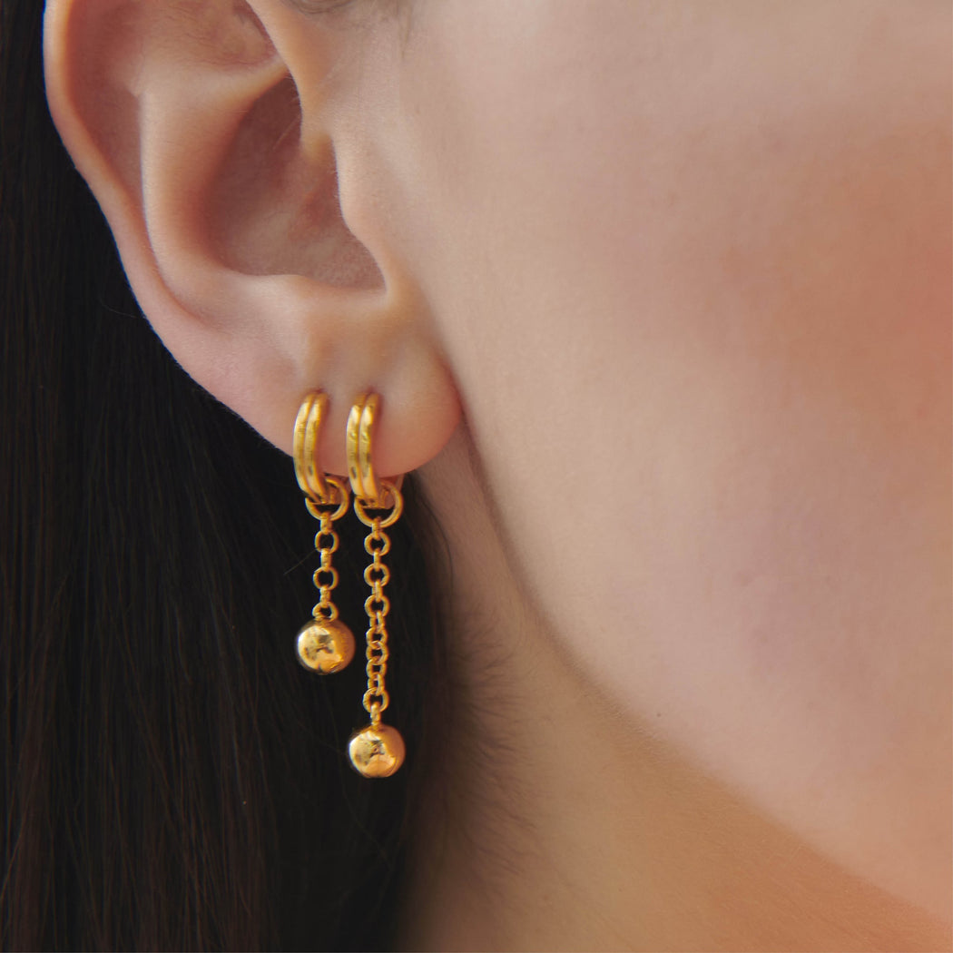 Rachel Jackson Stellar Orb Chain Earrings