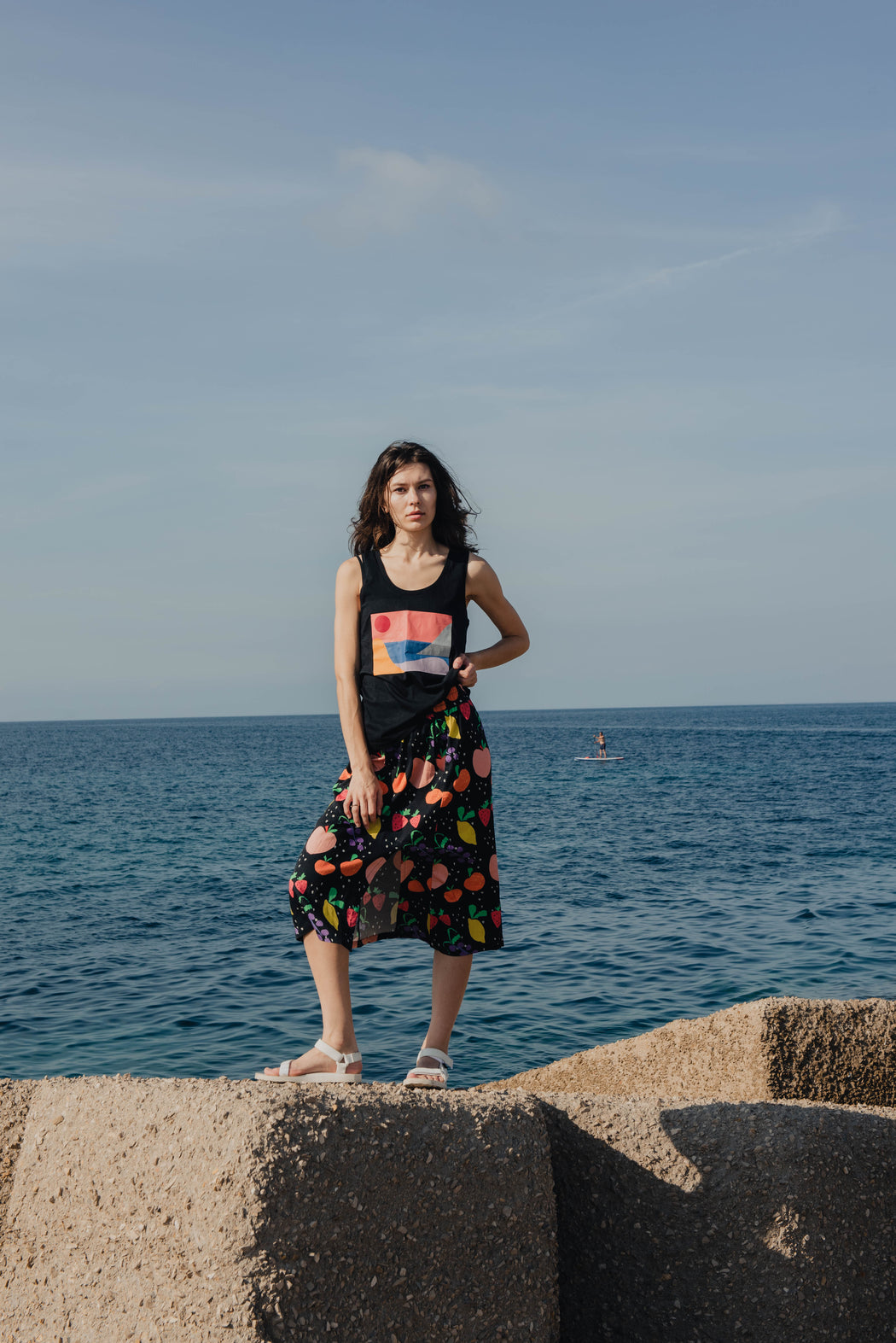 Miss Pompom Fruit Holiday Skirt