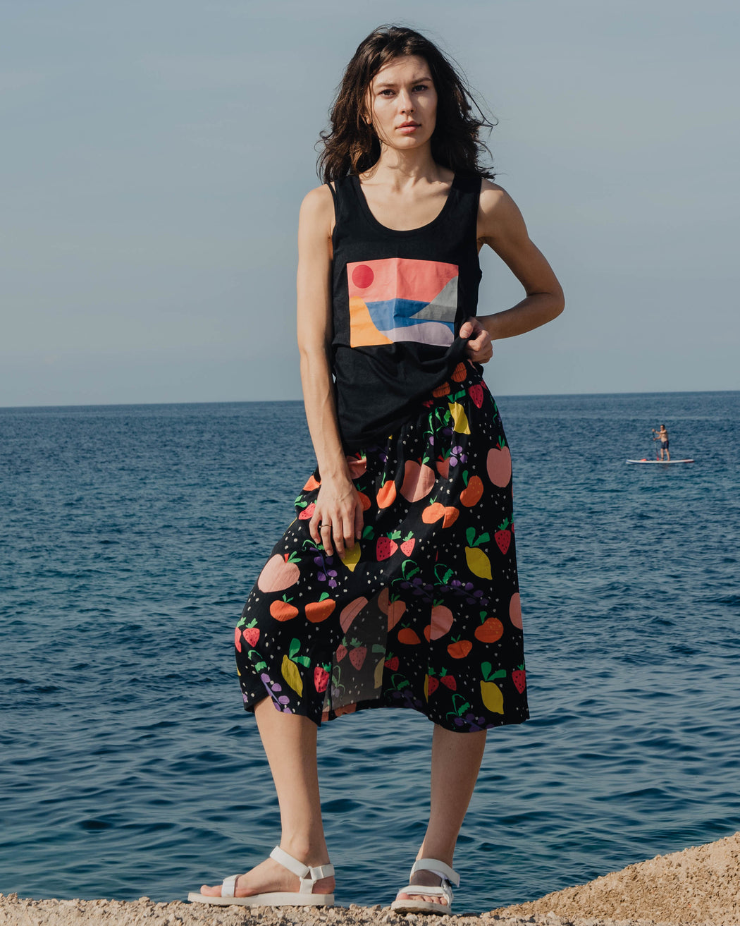 Miss Pompom Fruit Holiday Skirt