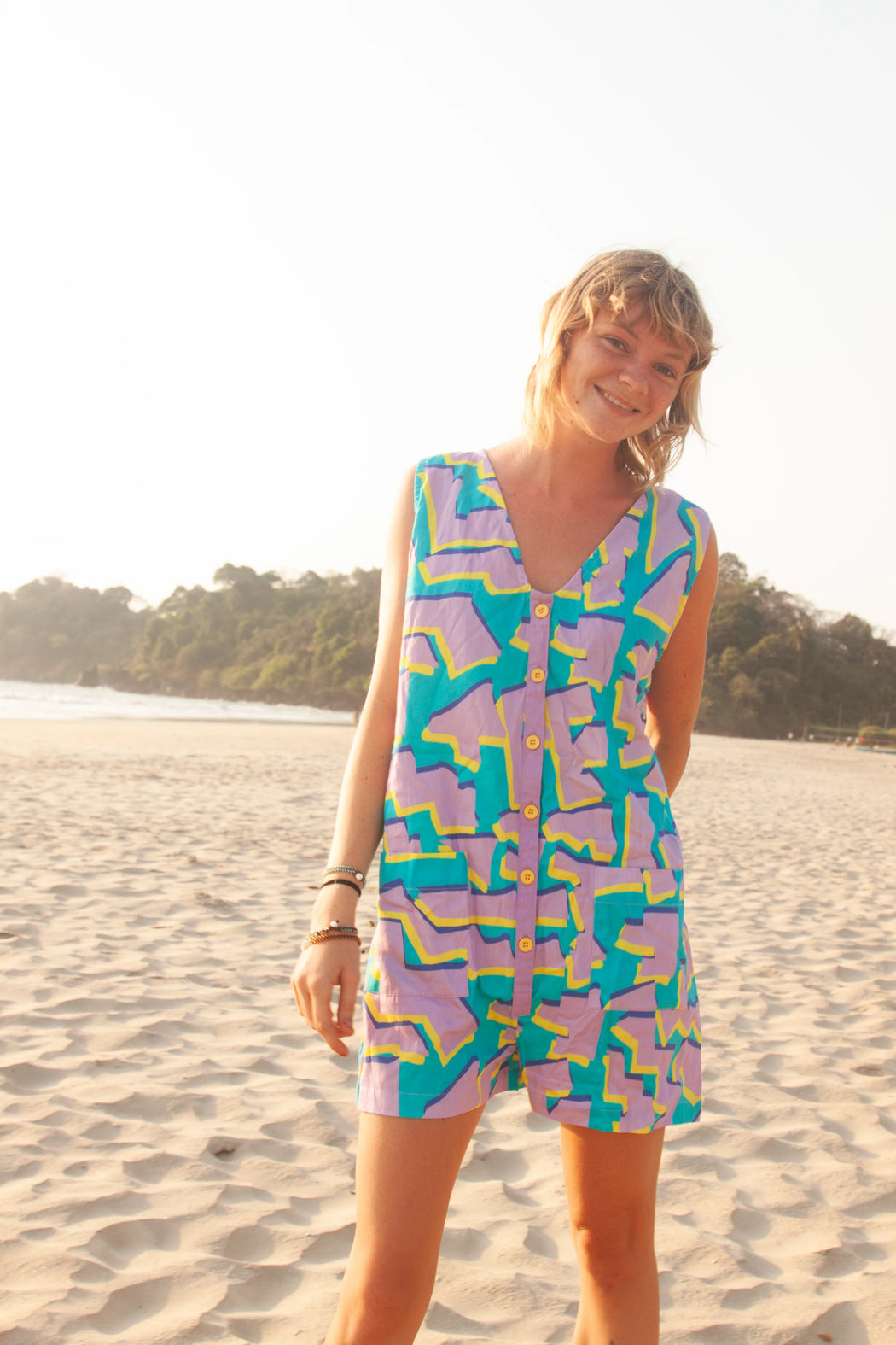 Miss Pompom 3D Poolside Playsuit