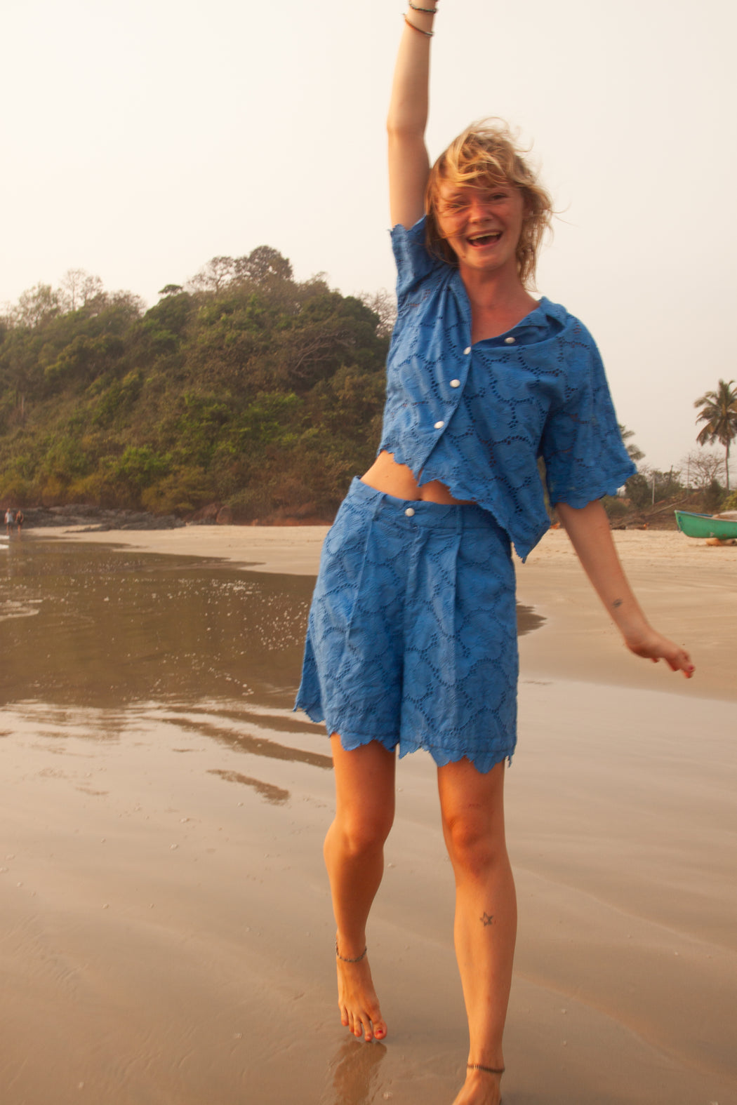 Lowie Cobalt Broderie Shorts