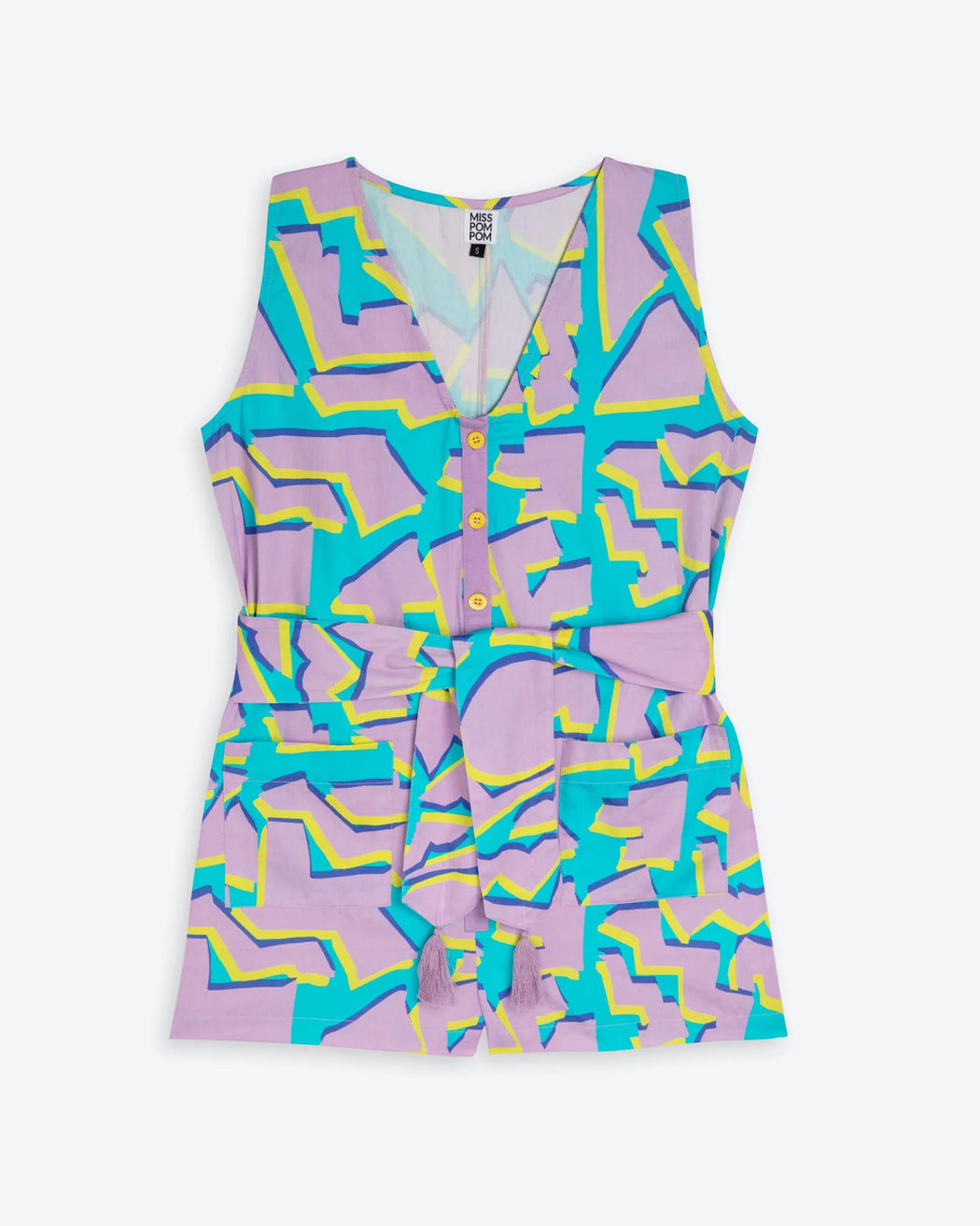 Miss Pompom 3D Poolside Playsuit