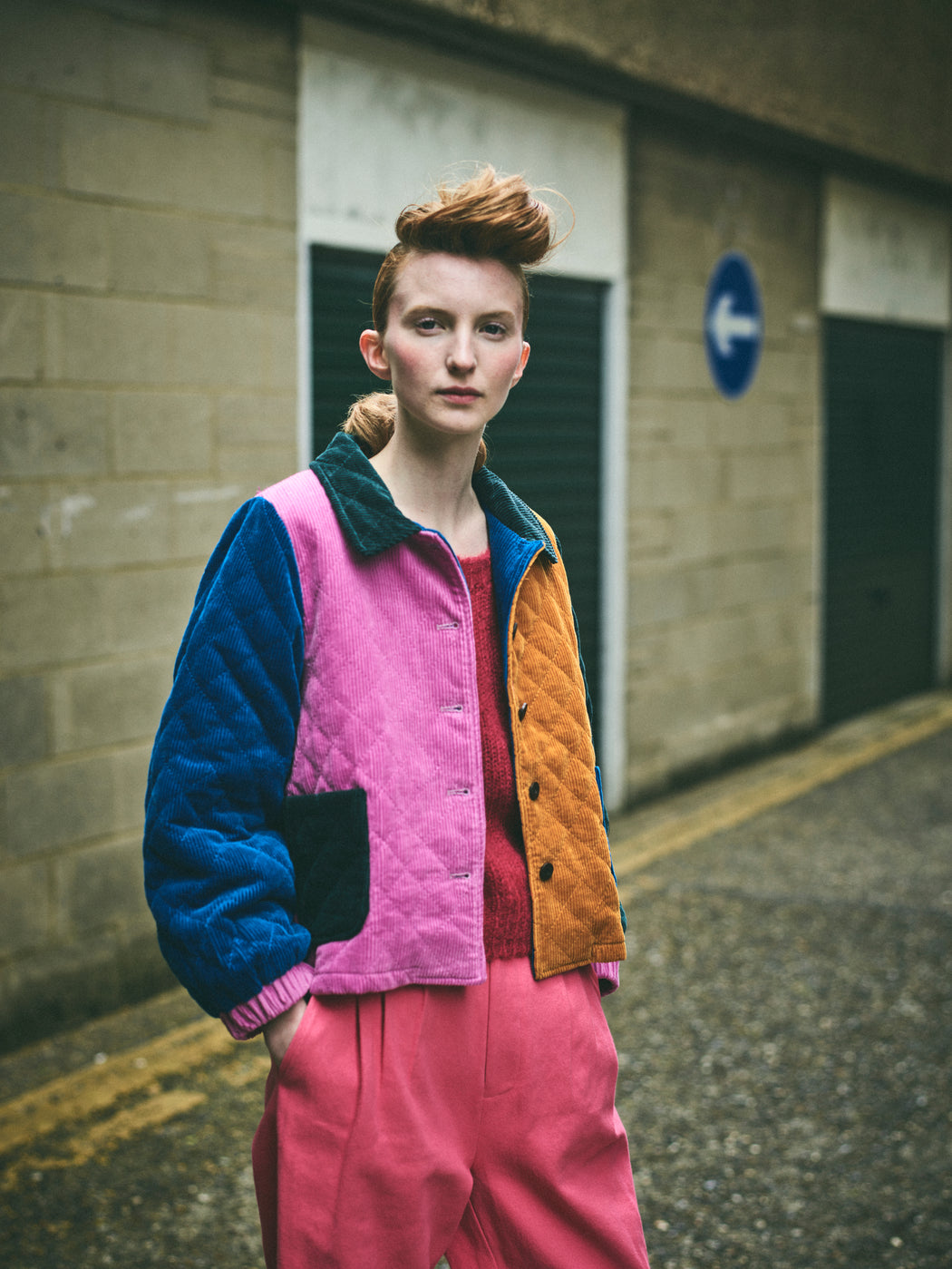 Lowie Corduroy Colourblock Jacket