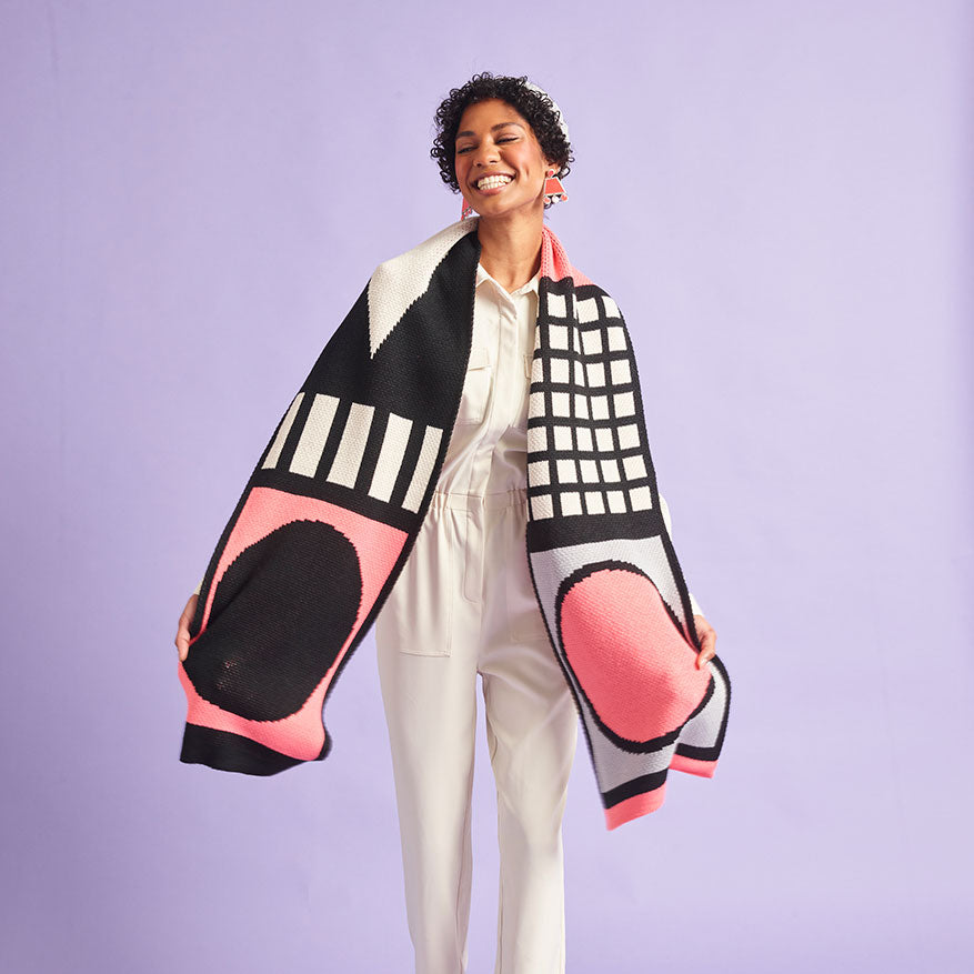 Miss Pompom Pink Memphis Scarf