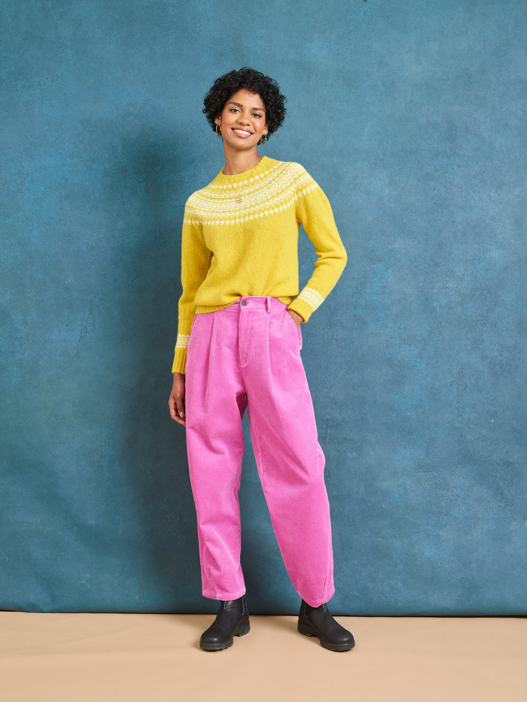 Lowie Pink Corduroy Easy Trouser