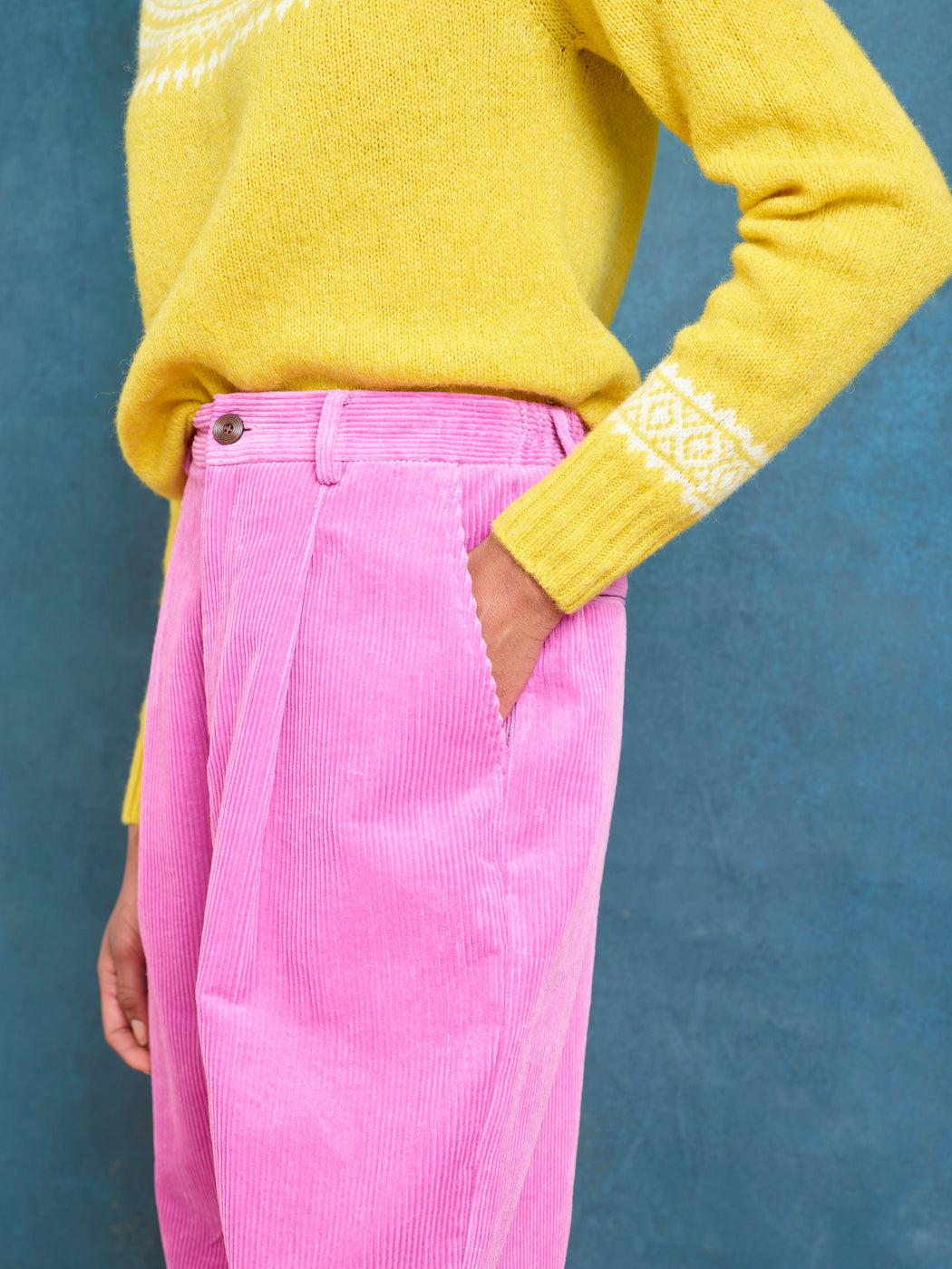 Lowie Pink Corduroy Easy Trouser