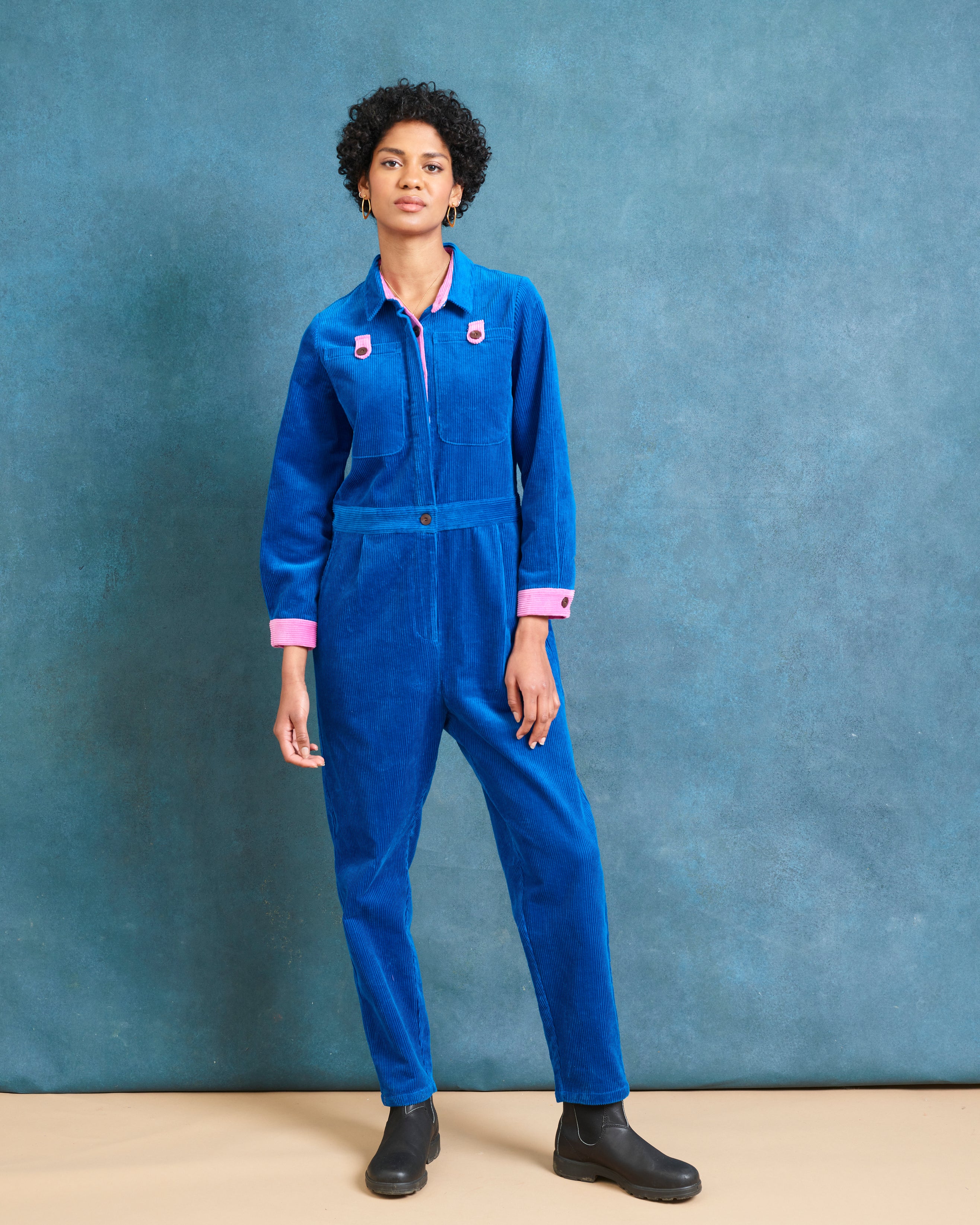 Lowie Cobalt Corduroy Boilersuit