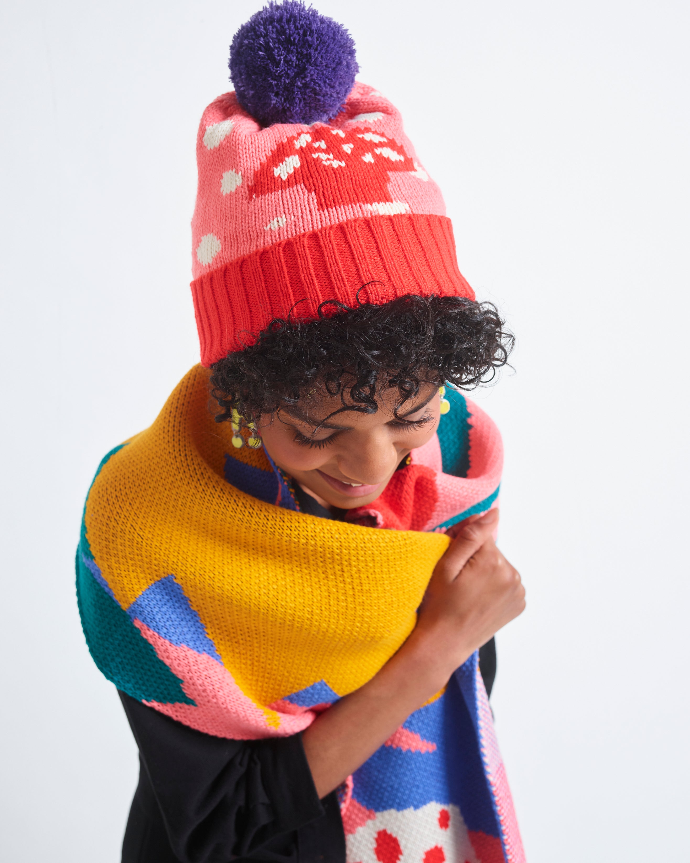 Miss Pompom Woodland Beanie