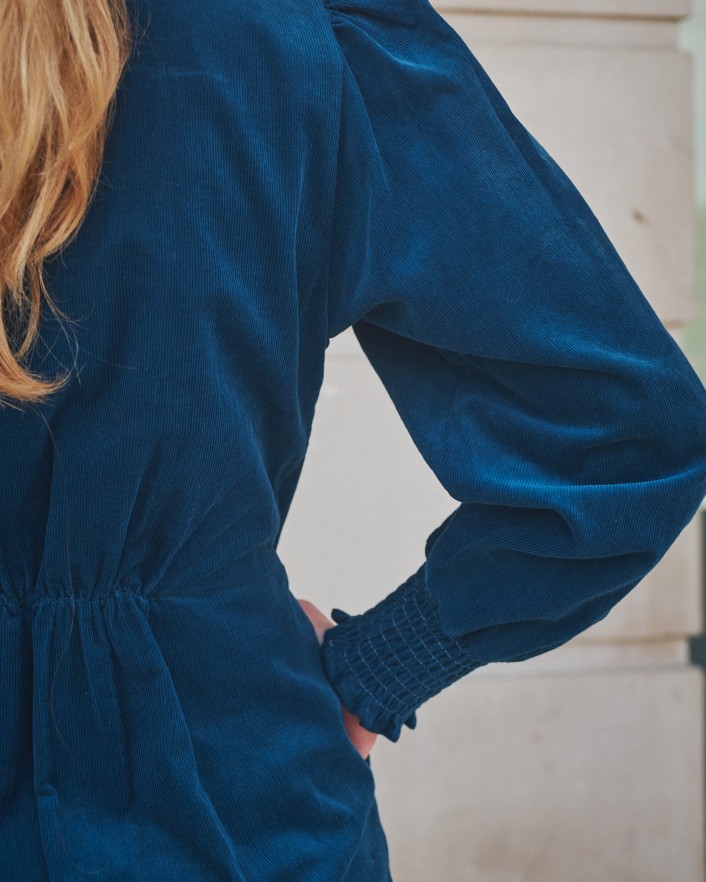 navy corduroy dress sleeve