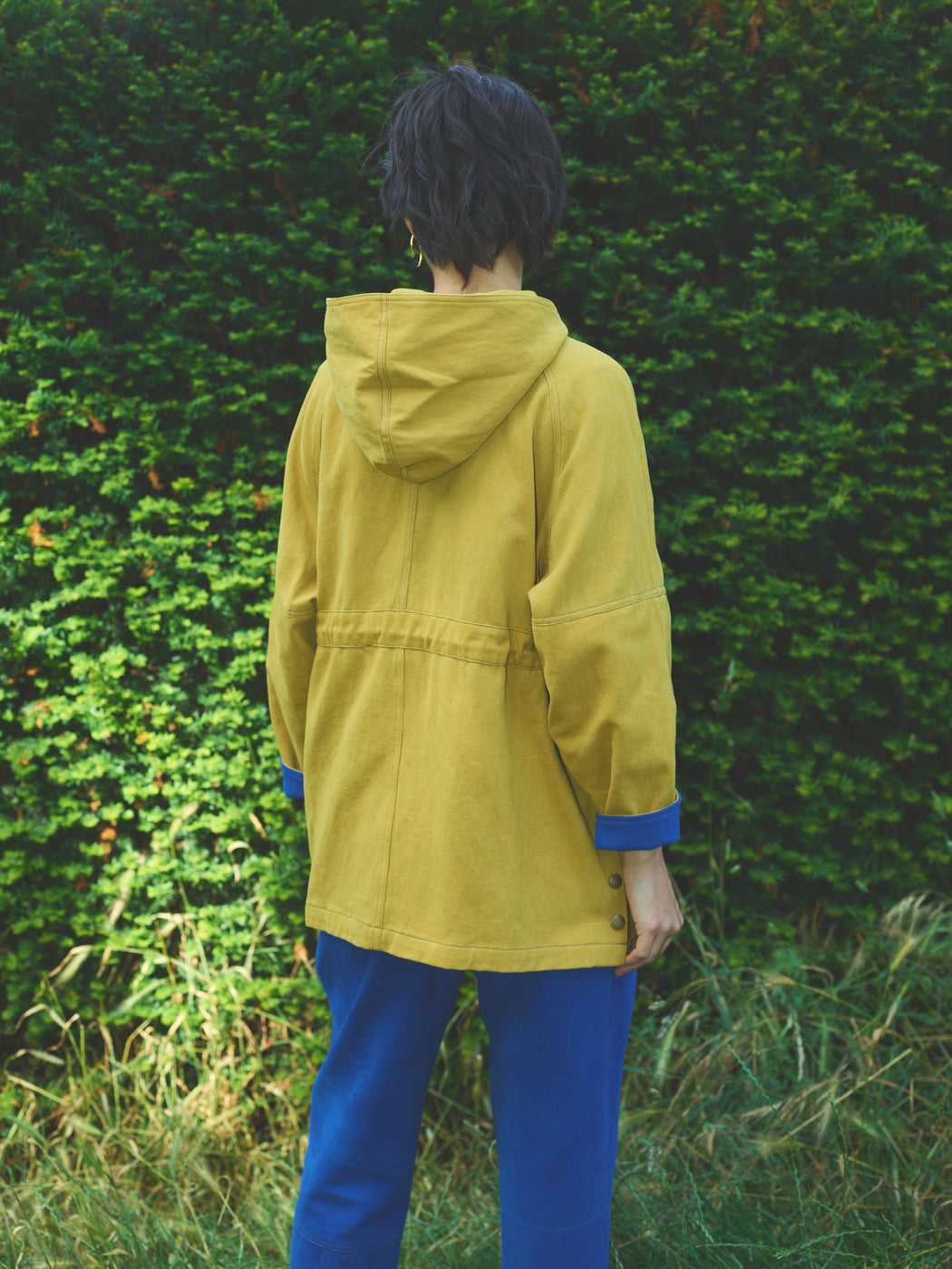 Lowie Cotton Drill Ochre Hooded Jacket