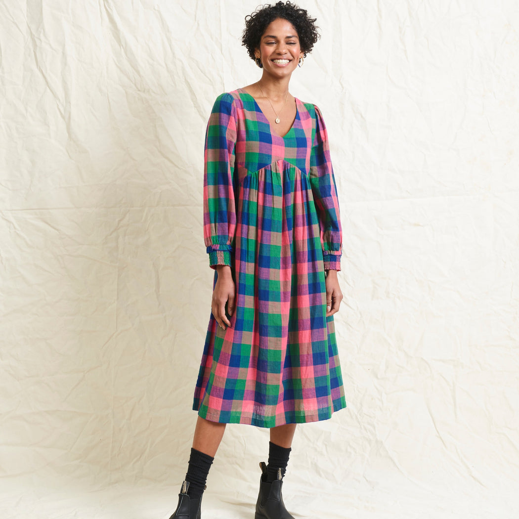 Lowie Handwoven Madras Check Dress