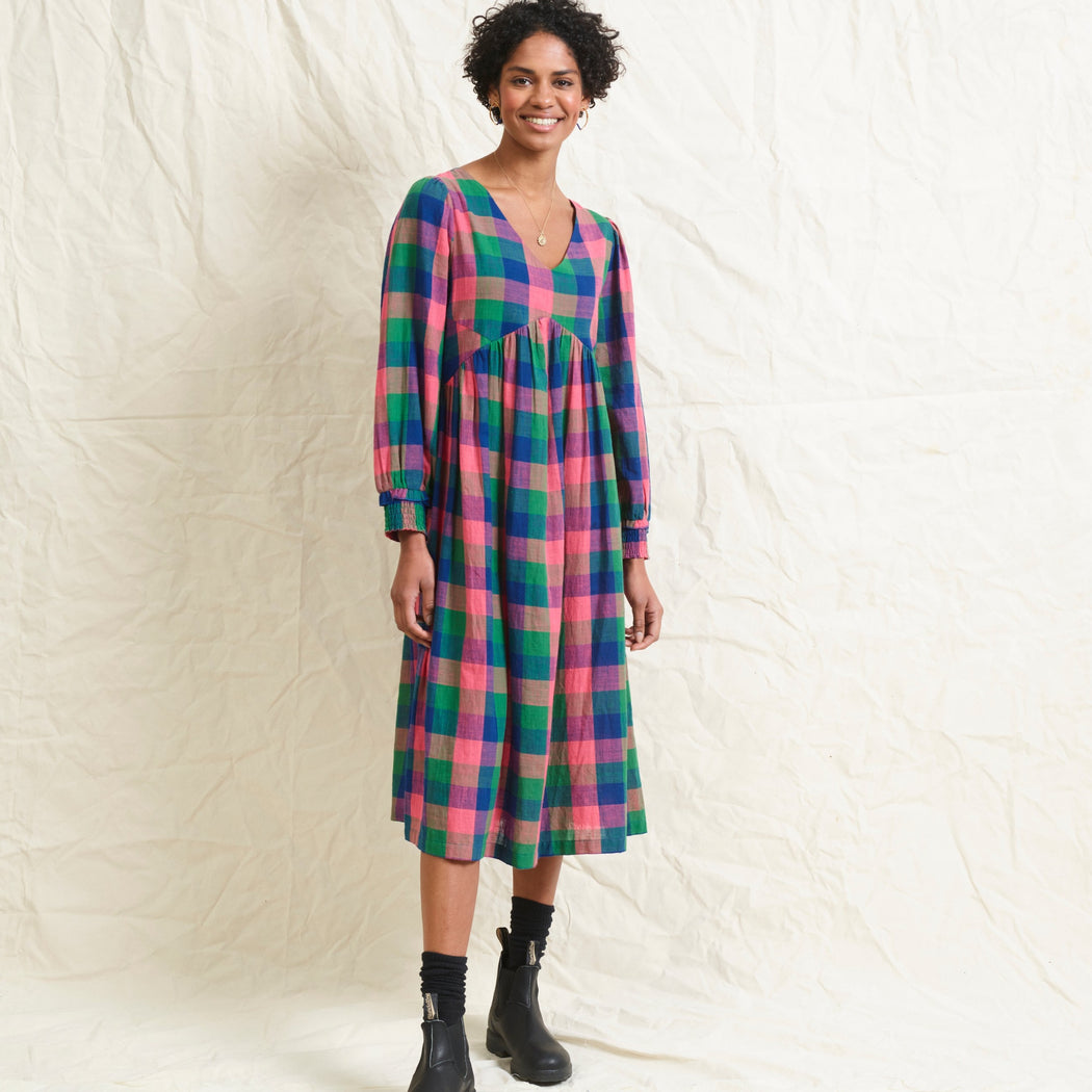 Lowie Handwoven Madras Check Dress