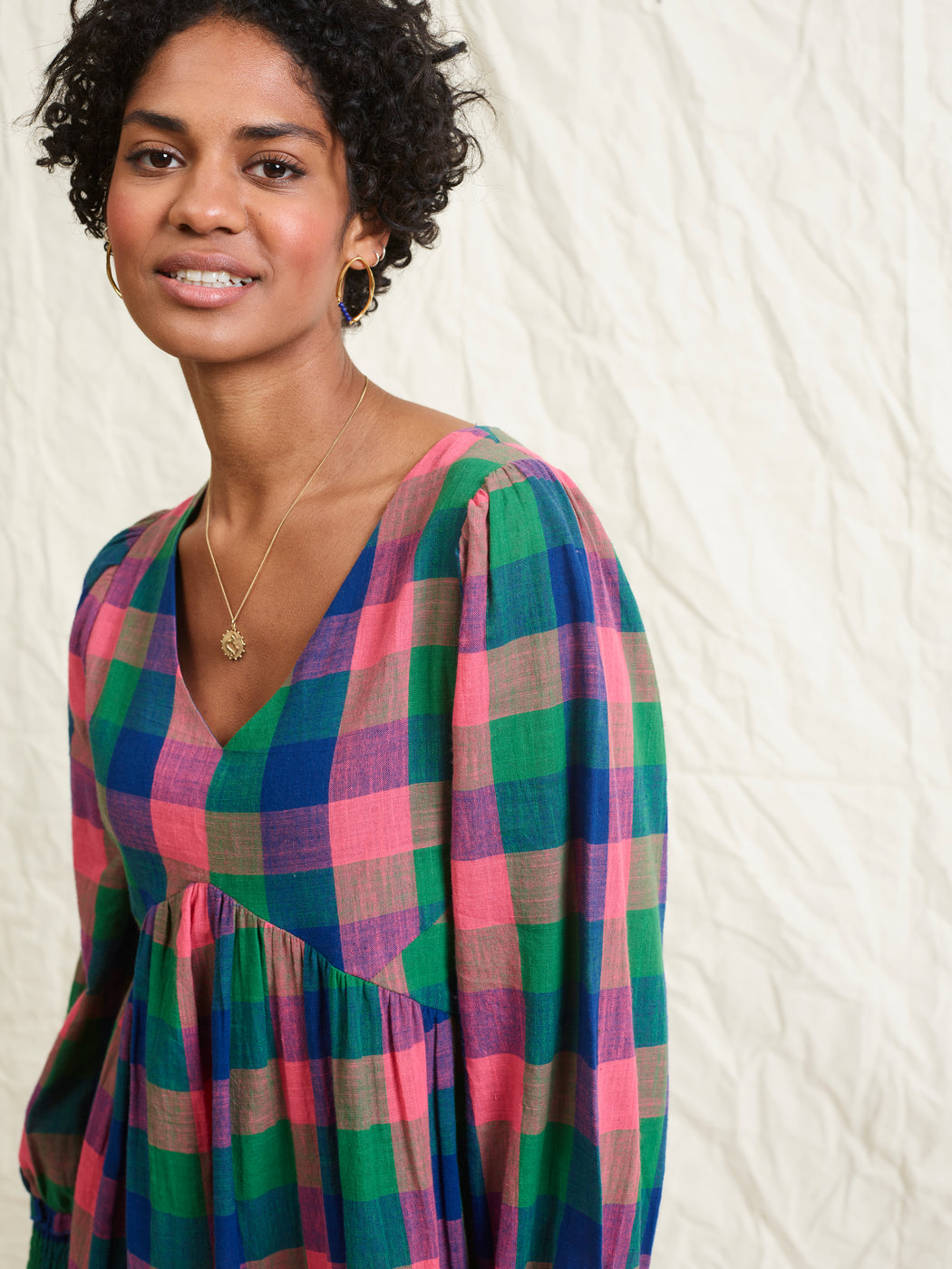 Lowie Handwoven Madras Check Dress