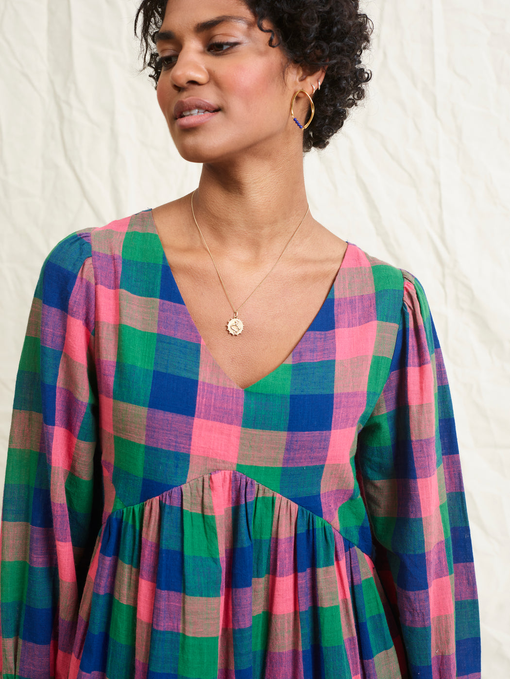 Lowie Handwoven Madras Check Dress