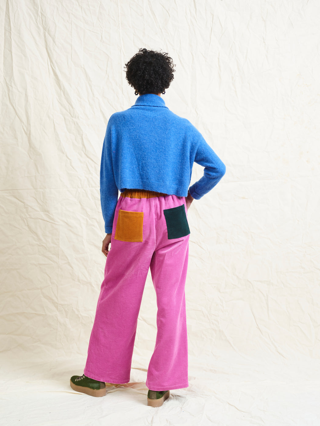 Lowie Pink Colourblock Corduroy Jogger