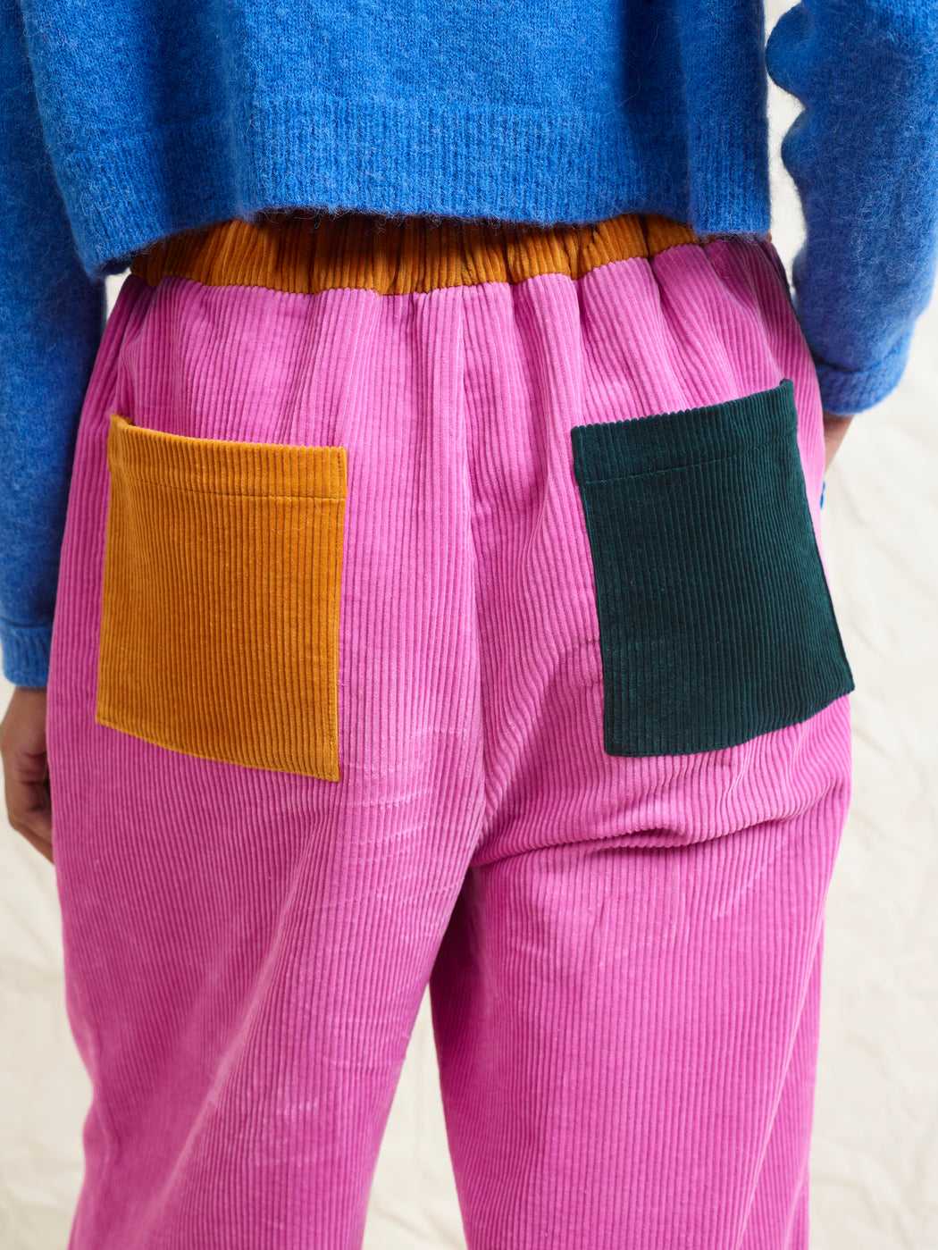 Lowie Pink Colourblock Corduroy Jogger