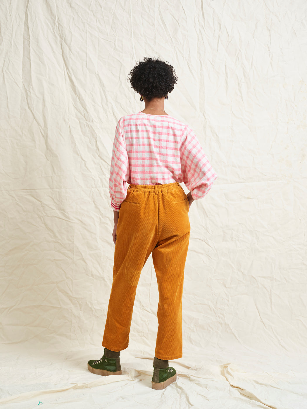 Lowie Gold Corduroy Easy Trouser