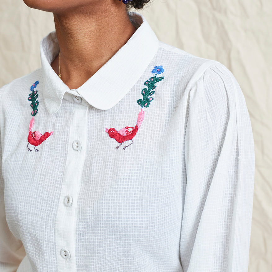 Lowie Folk Organic Embroidered Blouse