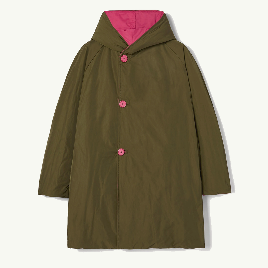 OOF 9410 Reversible Fuscia/Green Coat