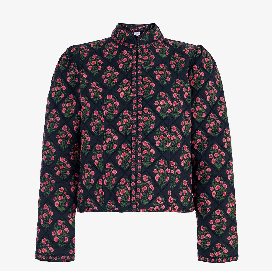 Pink City Prints Geranium Buta Frankie Jacket