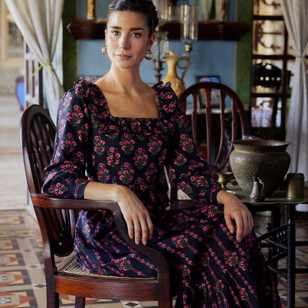 Pink City Prints Geranium Stripe Mabel Skirt