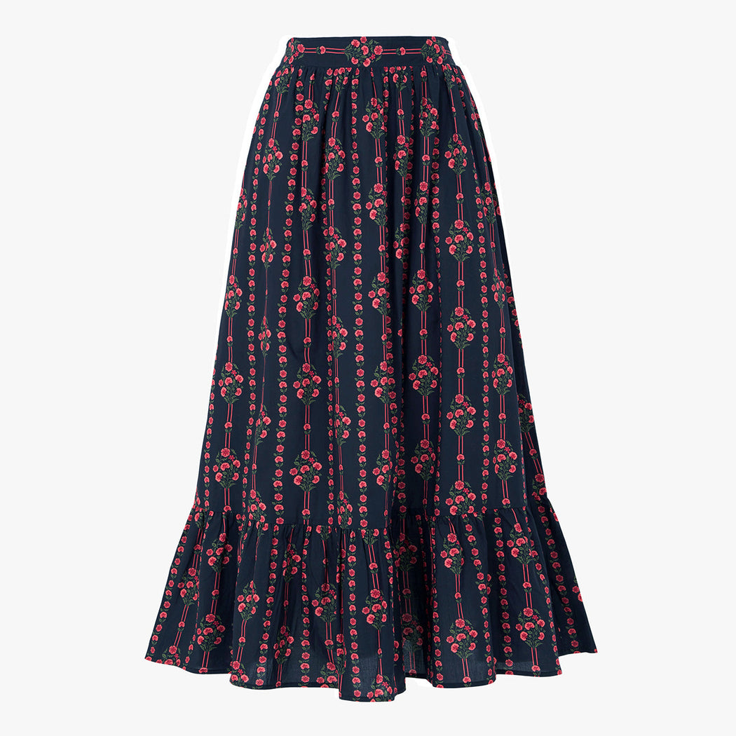Pink City Prints Geranium Stripe Mabel Skirt