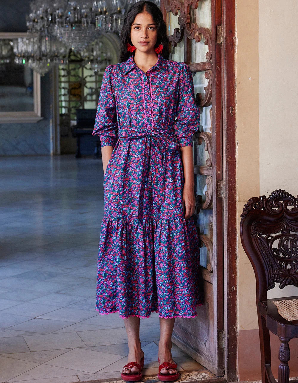 Pink City Prints Lavender Posy Margot Dress