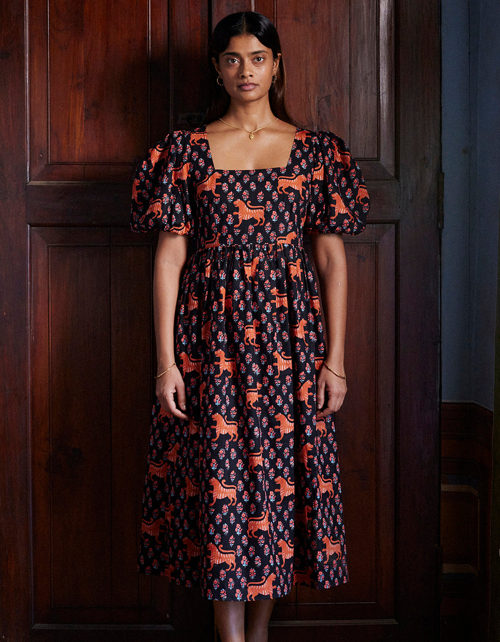 Pink City Prints Mogul Tiger Polly Dress