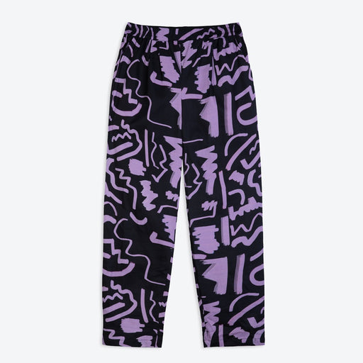 Miss Pompom Purple Scribble Trousers