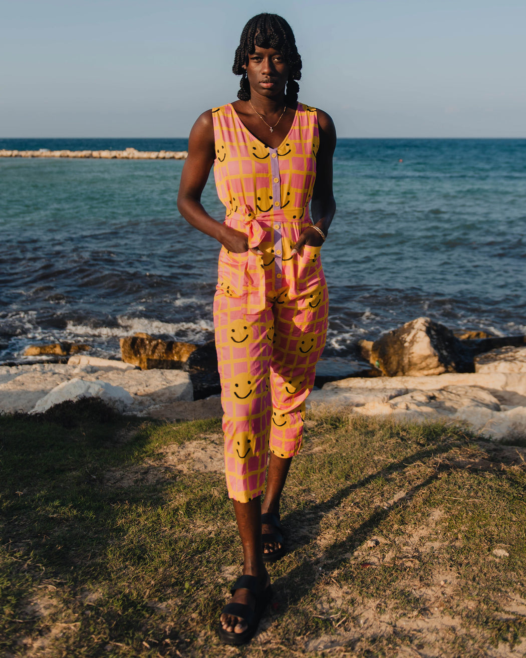 Miss Pompom Smiley Sunny Days Jumpsuit