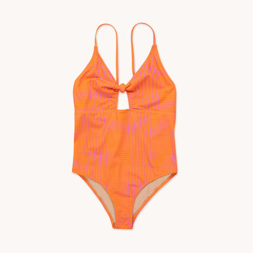 The Tiny Big Sister Marigold Check Swimsuit