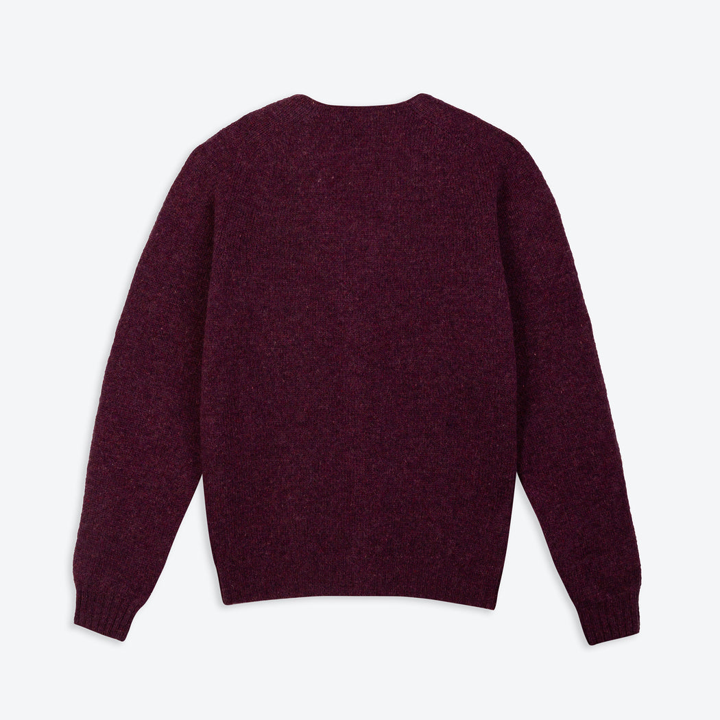 Lowie Scottish Aubergine Lambswool Cardigan