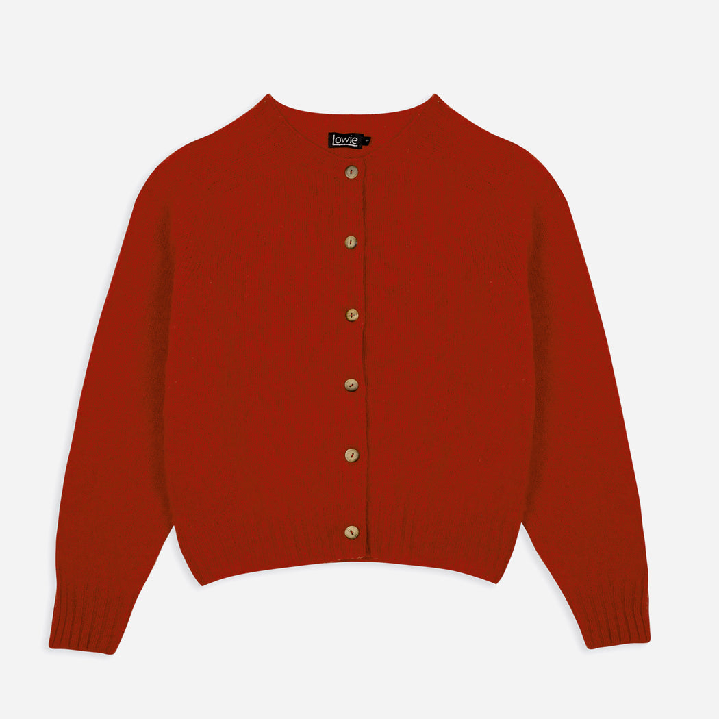 Lowie Tomato Brushed Boxy Cardigan