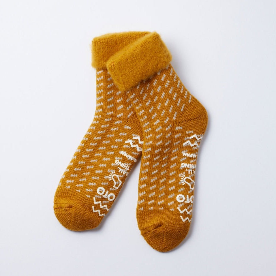 Rototo Yellow Comfy Room Bird Socks