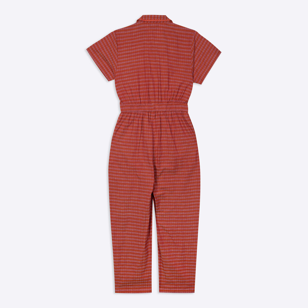 Lowie Amber Check Short Sleeved Boilersuit