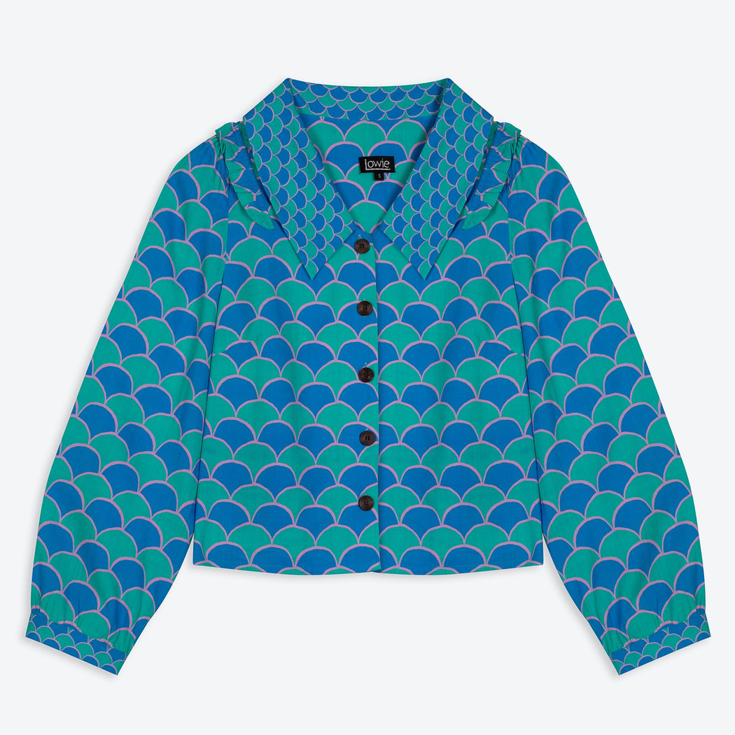 Lowie Lyocell Scallop Print Blouse