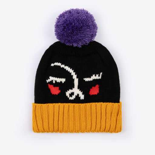 Miss Pompom Abstract Beanie