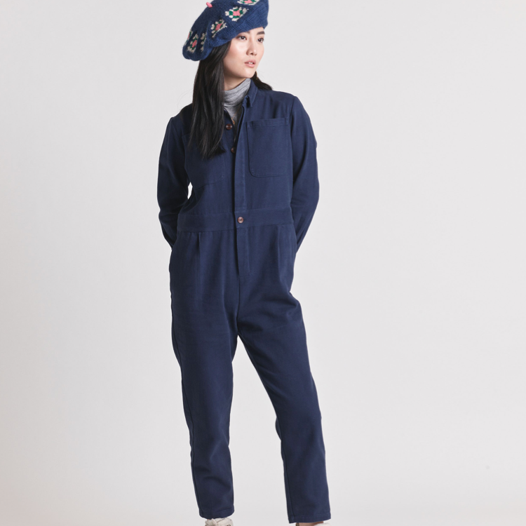 Lowie Navy Cotton Drill Boilersuit